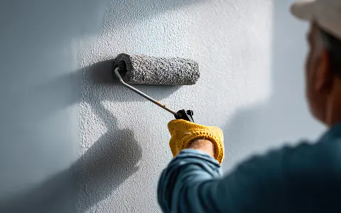 Peinture et finitions lors d'une rénovation à Nice - application peinture murale